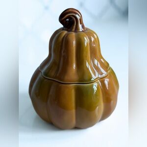 Ceramic Pumpkin-Shaped Container/ soup bowl